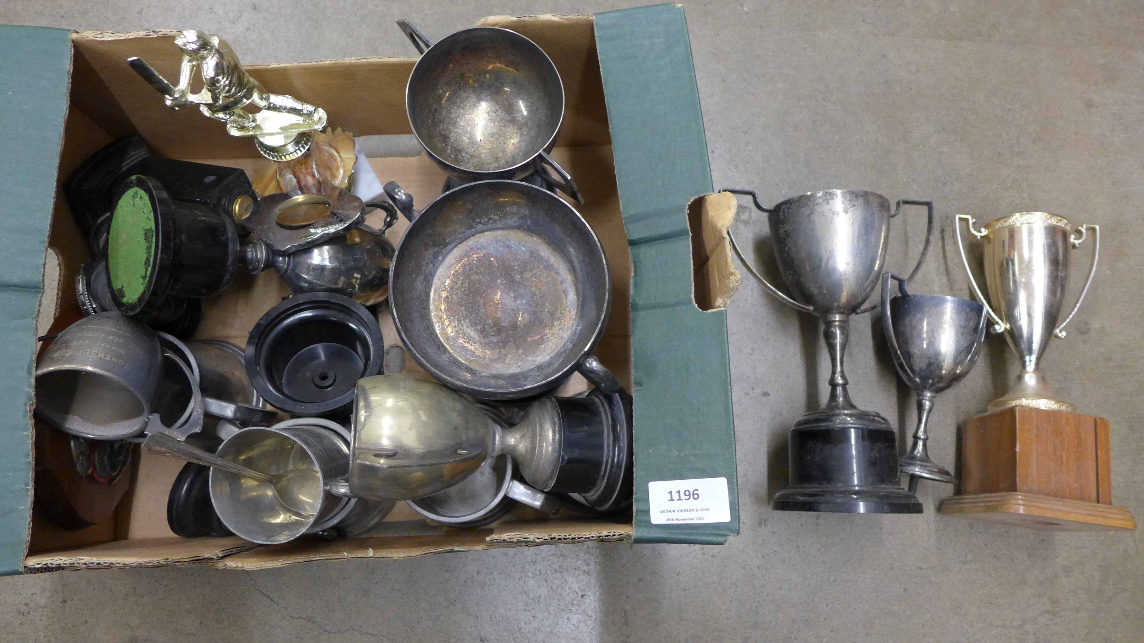A collection of silver plate, including trophies and tankards **PLEASE NOTE THIS LOT IS NOT ELIGIBLE