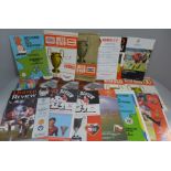 Football memorabilia: Manchester United home and away programmes for games in European