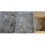 Three boxes of crystal and glass **PLEASE NOTE THIS LOT IS NOT ELIGIBLE FOR POSTING AND PACKING**