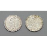 Two sixpence coins, 1889 and 1890