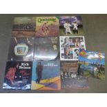 Ten LP records including Neil Young 'Time Fades Away', Quicksilver Messenger Service, Commander