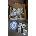 A box of Royal commemorative china **PLEASE NOTE THIS LOT IS NOT ELIGIBLE FOR POSTING AND PACKING**