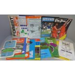 Football memorabilia; a collection of programmes featuring Scottish club and representative matches,
