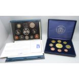 A 1997 UK proof coin set and a 2014 Scotland pattern coinage set