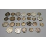 UK pre-1920 silver coins and other foreign coins with silver content, 83g