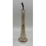 A novelty silver table lighter in the form of a hutning horn, London 1898, 133g