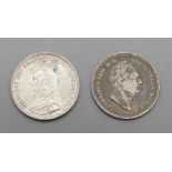 Two 3d coins, 1837 and 1891
