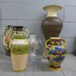 A collection of decorative vases **PLEASE NOTE THIS LOT IS NOT ELIGIBLE FOR POSTING AND PACKING**