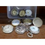 Eight pocket watches, a/f