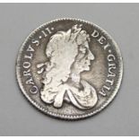 A 1668 Charles II shilling