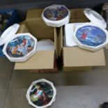 A box of Danbury Mint, Playful Puppies, eleven, and six Franklin Mint plates **PLEASE NOTE THIS