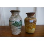 A West German 290-27 Scheurich Keramik fat lava vase and a West German207-24 Scheurich Keramik fat