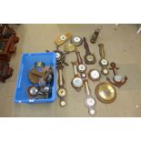 Assorted vintage aneroid barometers