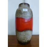 A West German 553-30 Scheurich fat lava fabiola glazed vase