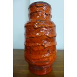 A West German 33-5000 Carstens fat lava glazed vase