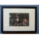 Alan Potter, The Pearl Necklace, pastel, framed