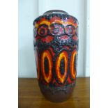 A West German 517-38 Scheurich fat lava glazed vase, a/f