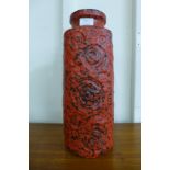 A West German 282-40 Scheurich fat lava glazed vase, a/f