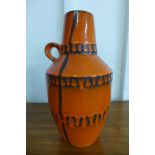 A West German 279-38 Schlossberg fat lava glazed pottery jug