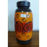 A West German 553-38 Scheurich Keramik fat lava glazed vase