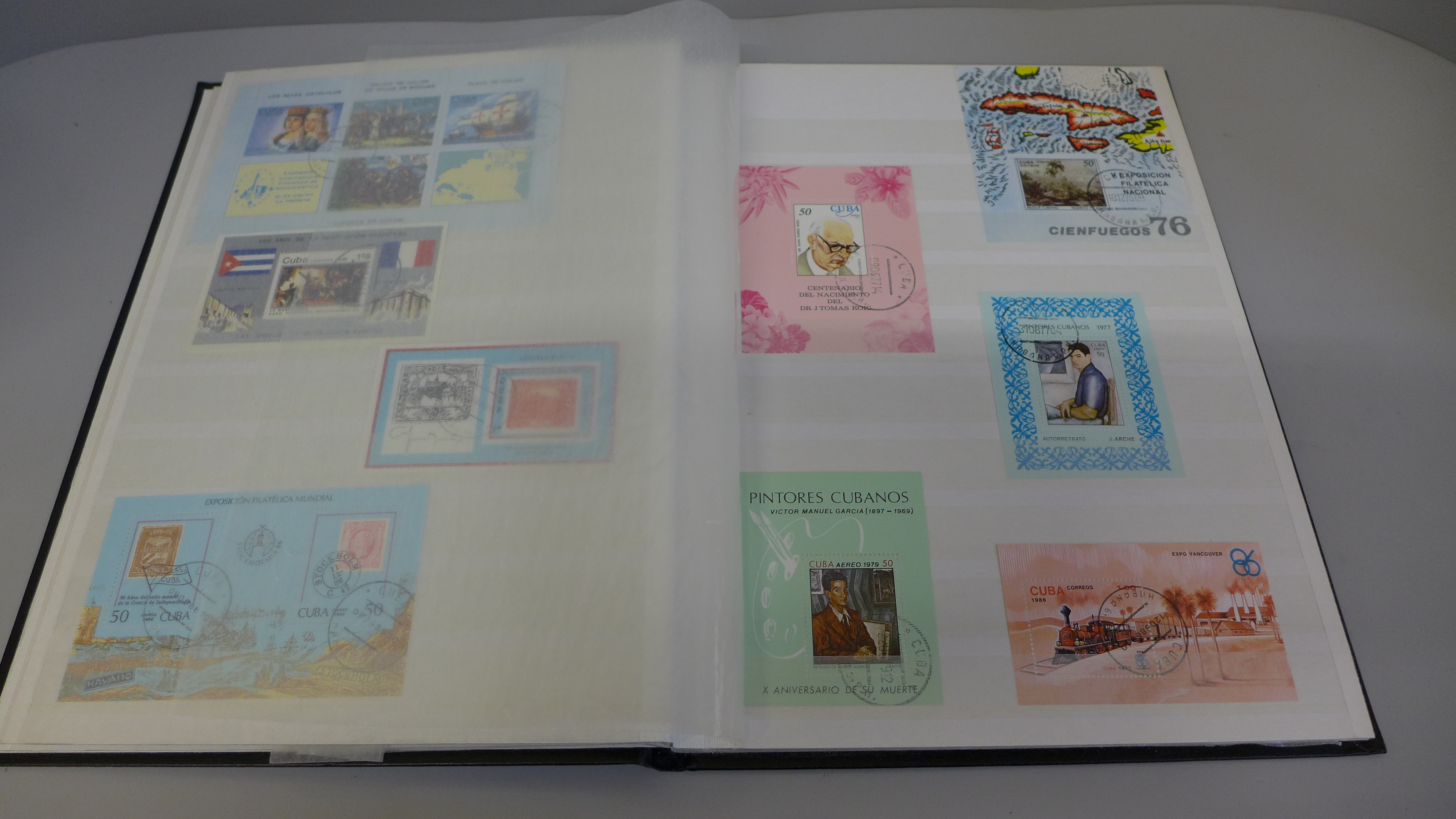 A collection of stamps comprising two stock books of worldwide miniature sheets (one mint, one used) - Image 5 of 5