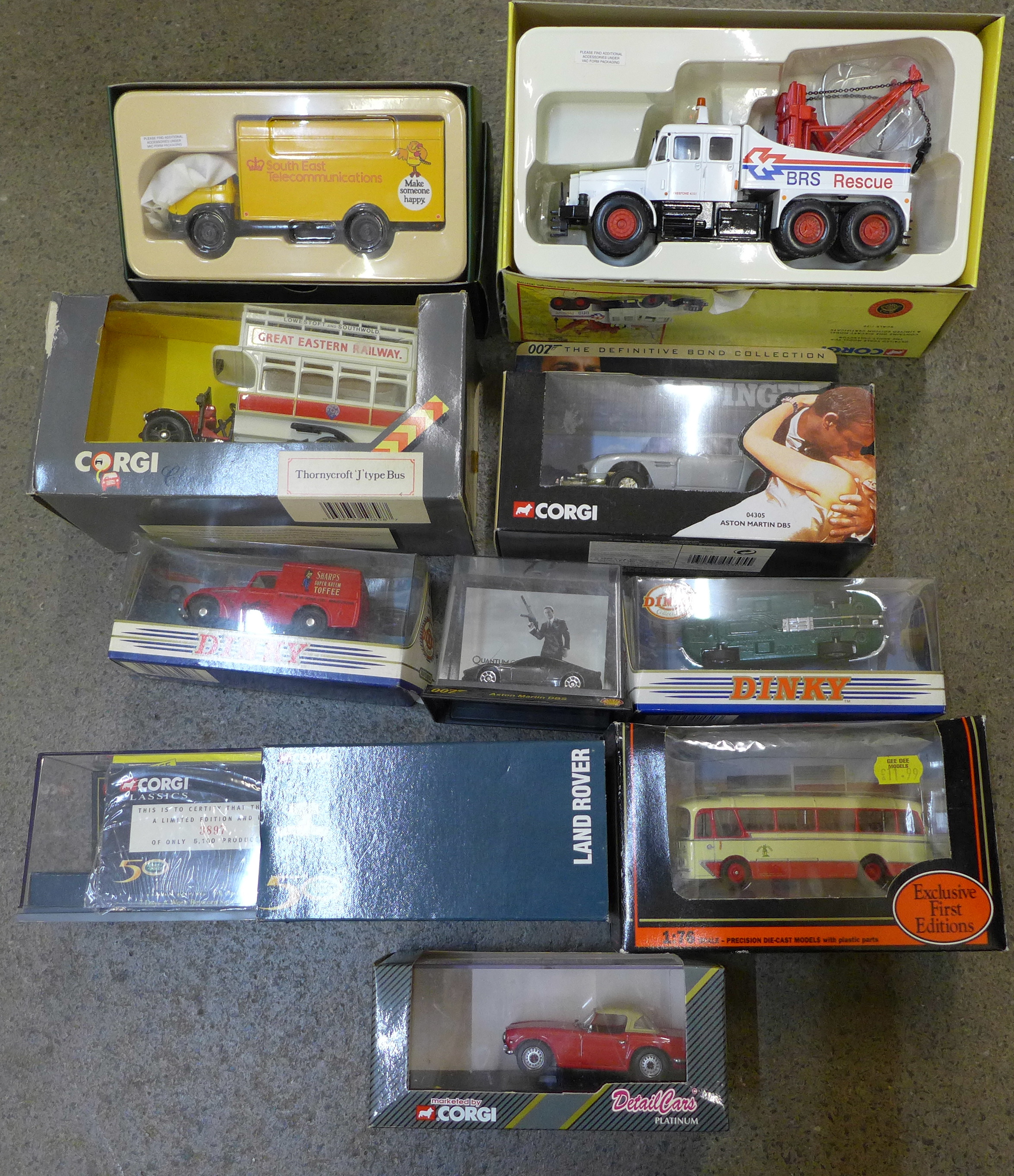 A collection of Corgi die-cast vehicles