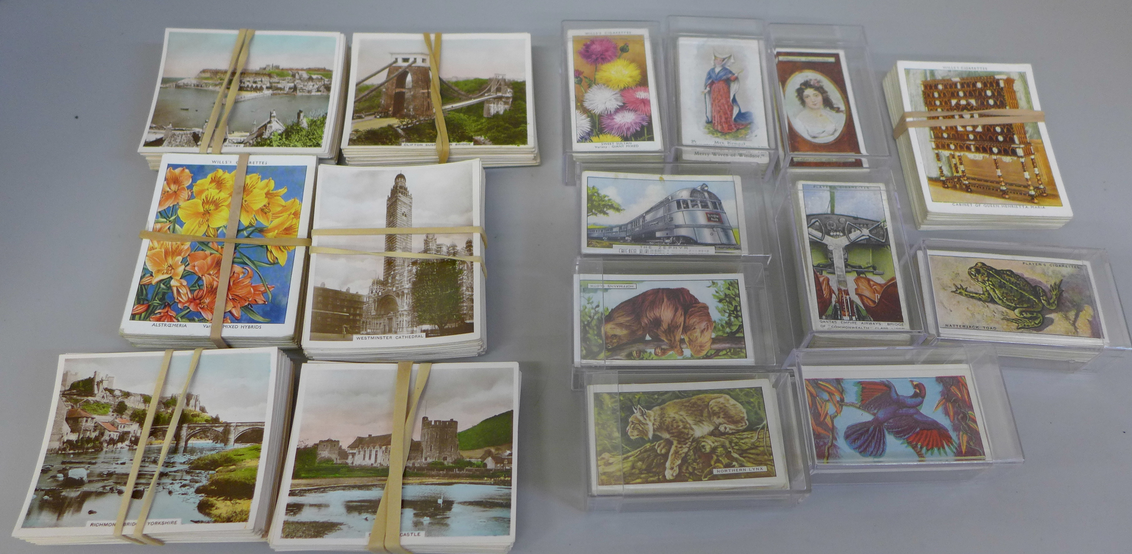 Cigarette cards; sixteen complete sets in small box