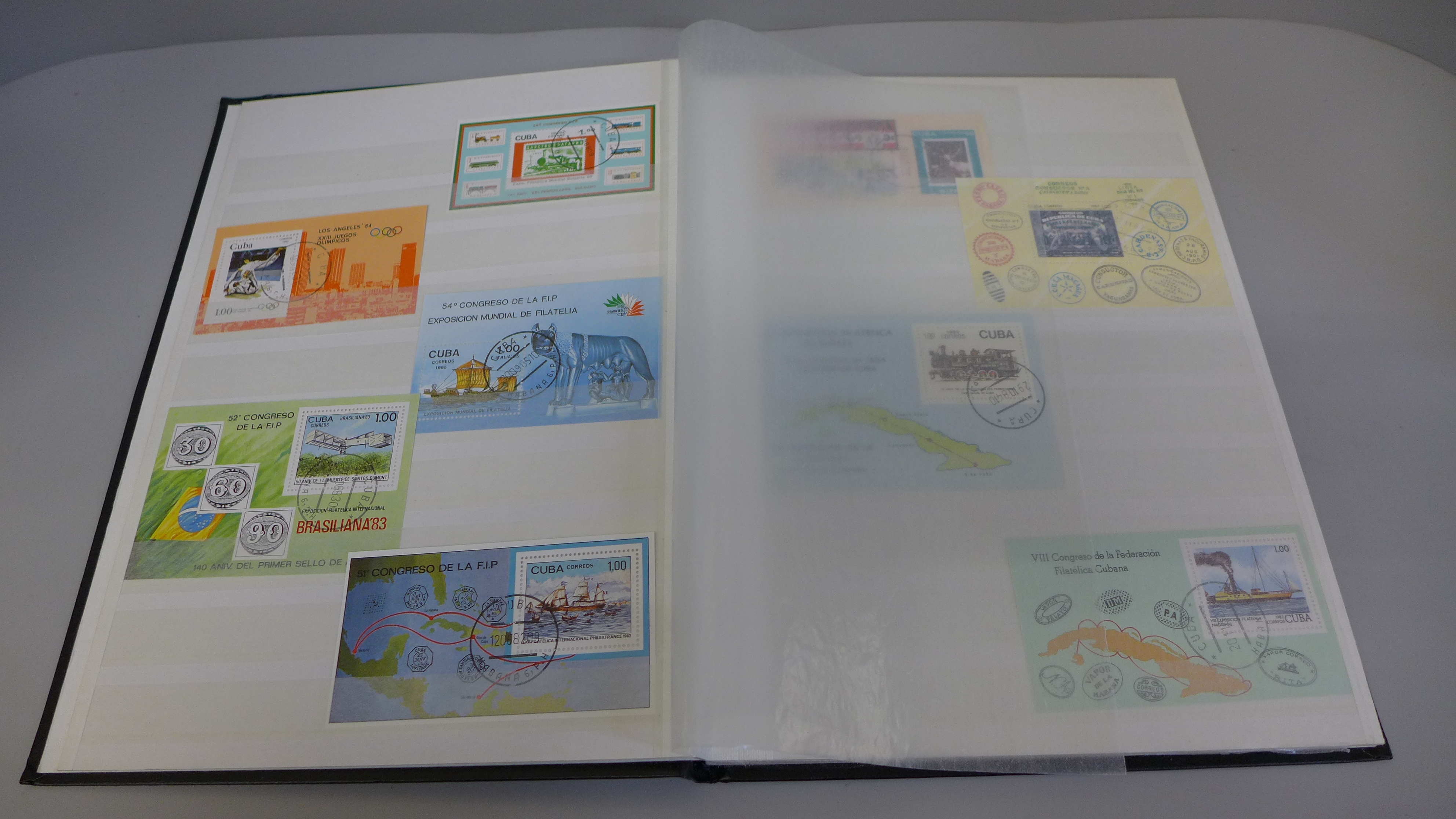A collection of stamps comprising two stock books of worldwide miniature sheets (one mint, one used) - Image 4 of 5