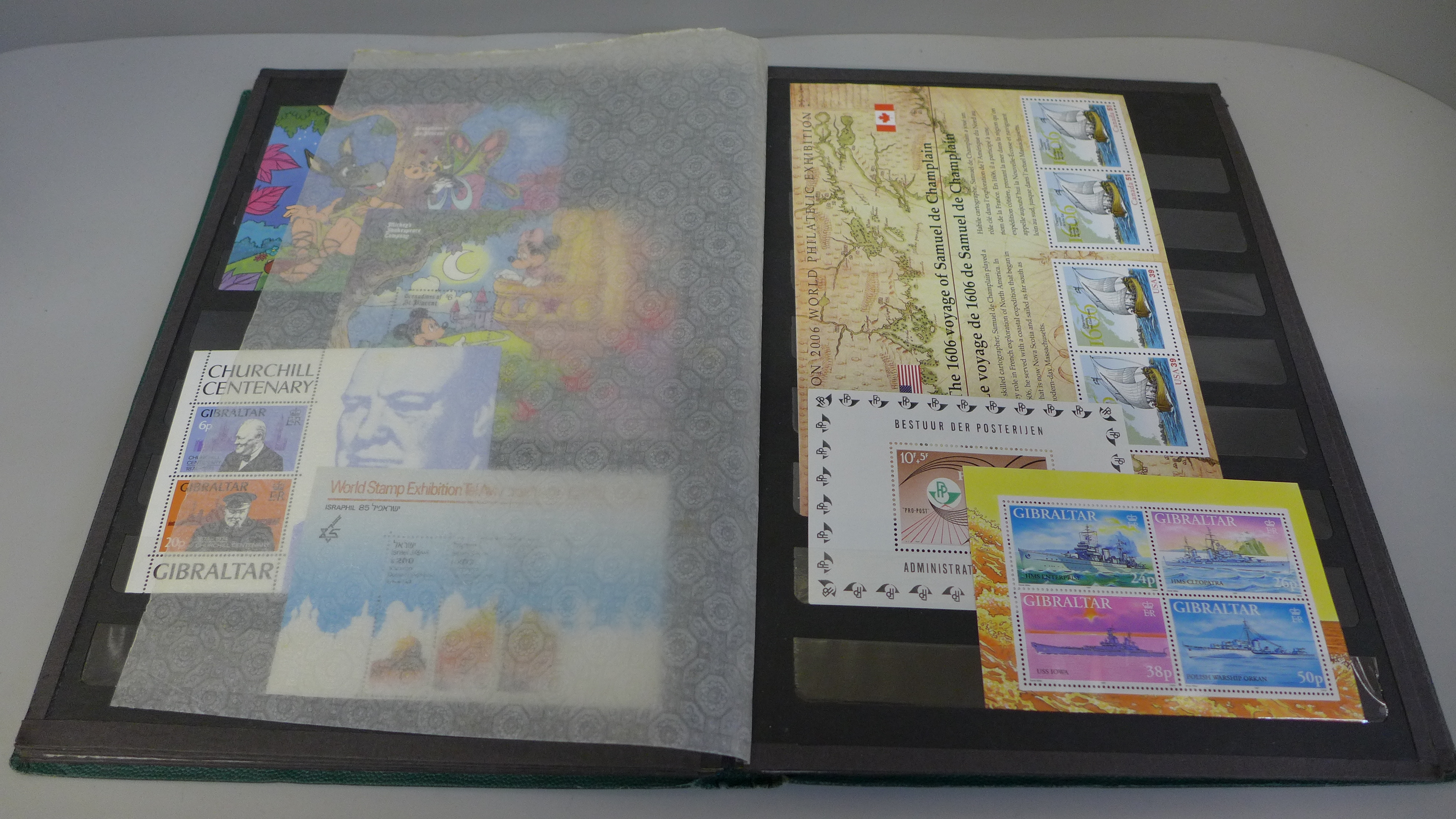 A collection of stamps comprising two stock books of worldwide miniature sheets (one mint, one used) - Image 3 of 5