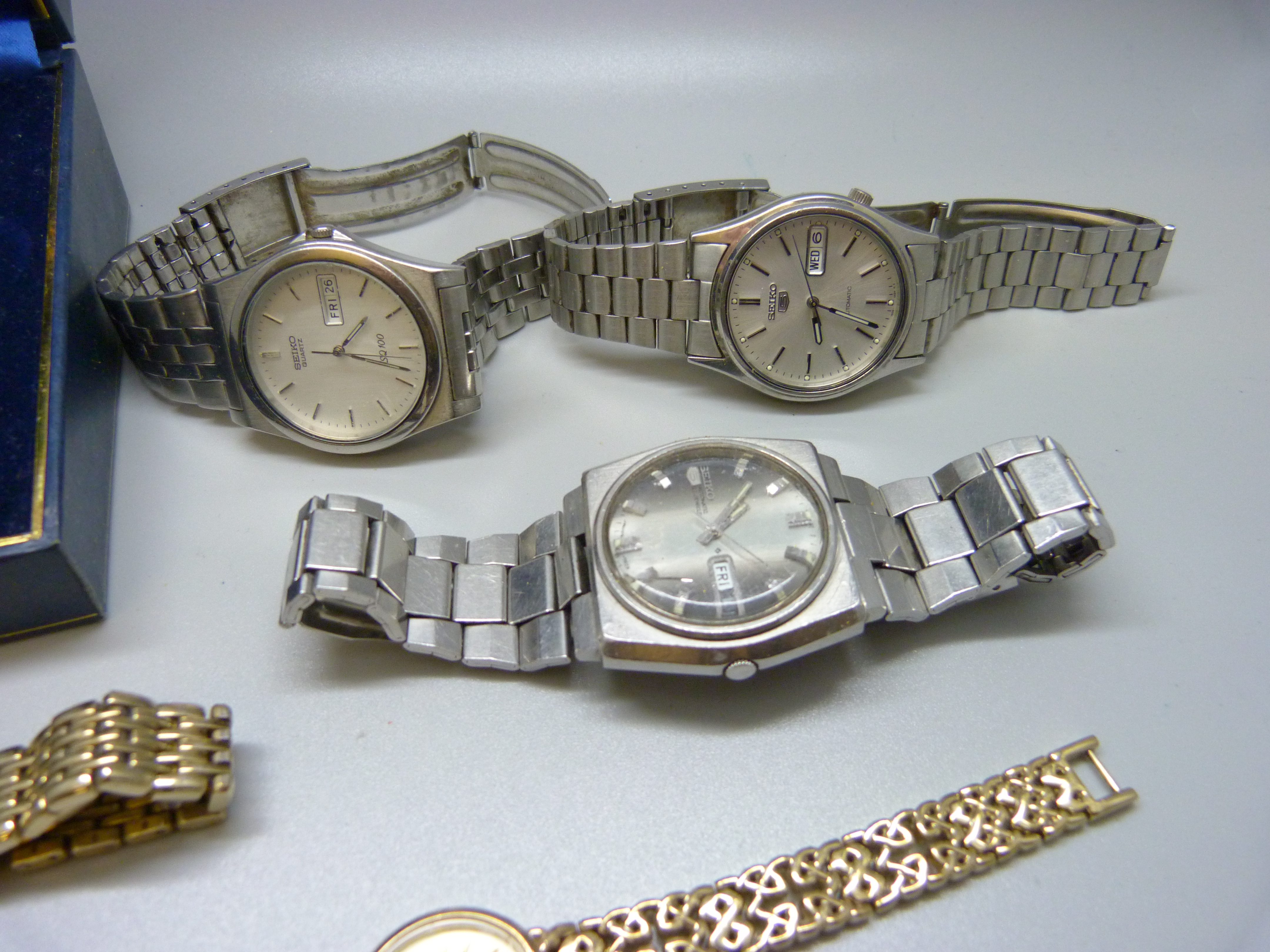 Four Seiko wristwatches, two lady's Rotary wristwatches, one boxed - Image 2 of 3