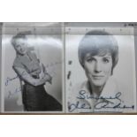 Julie Andrews: two small black and white publicity photos (one very early shot), both signed