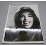 Liza Minnelli: a black and white publicity photo, signed in blue biro, with original postage