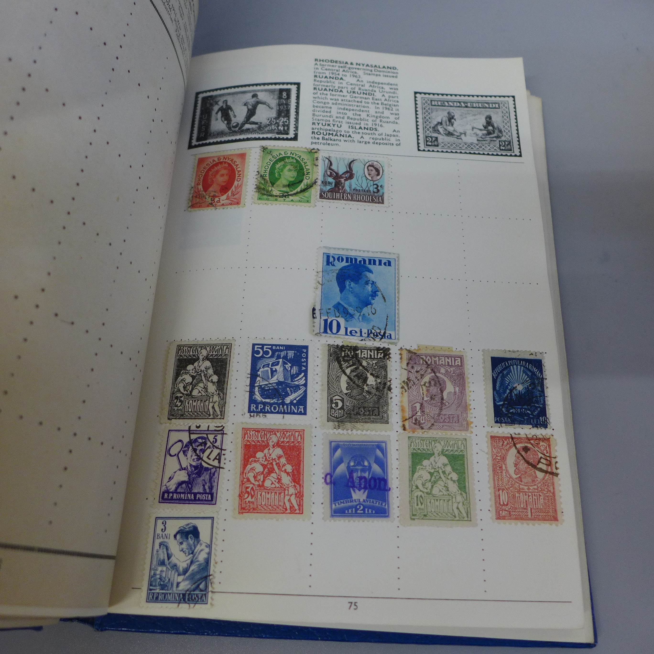 A stamp album containing world stamps and another book of loose stamps - Image 3 of 4