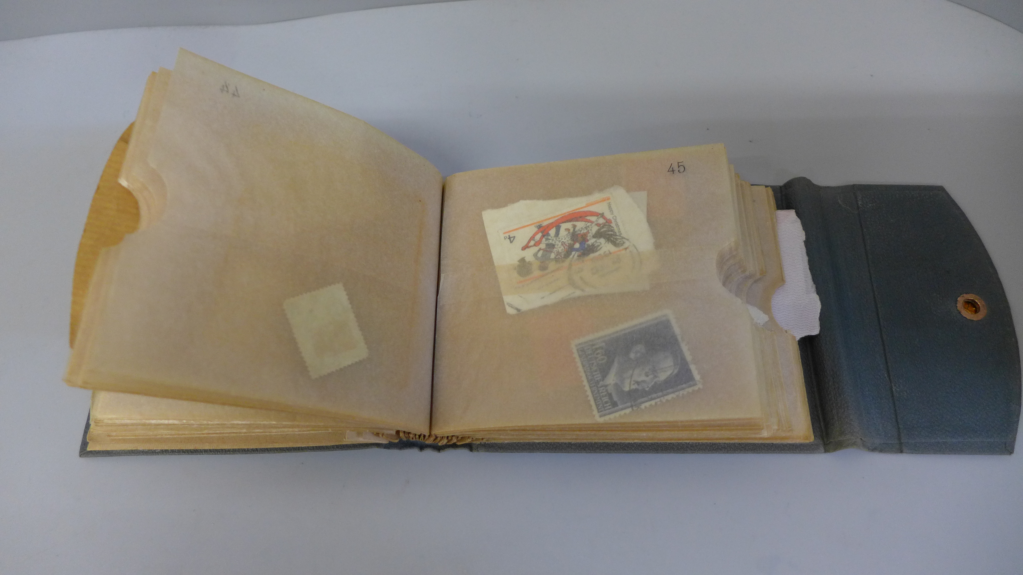 A stamp album containing world stamps and another book of loose stamps - Image 4 of 4
