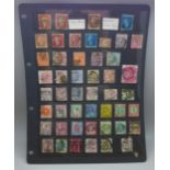 Stamps; a collection of GB Queen Victoria stamps with values to five shillings on stocksheet