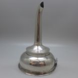 A George III silver wine funnel, 97g, London 1813