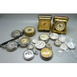 Pocket watches, travel clocks, etc.