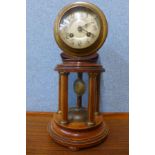 A late 19th Century German Junghans mahogany and parcel gilt temple clock
