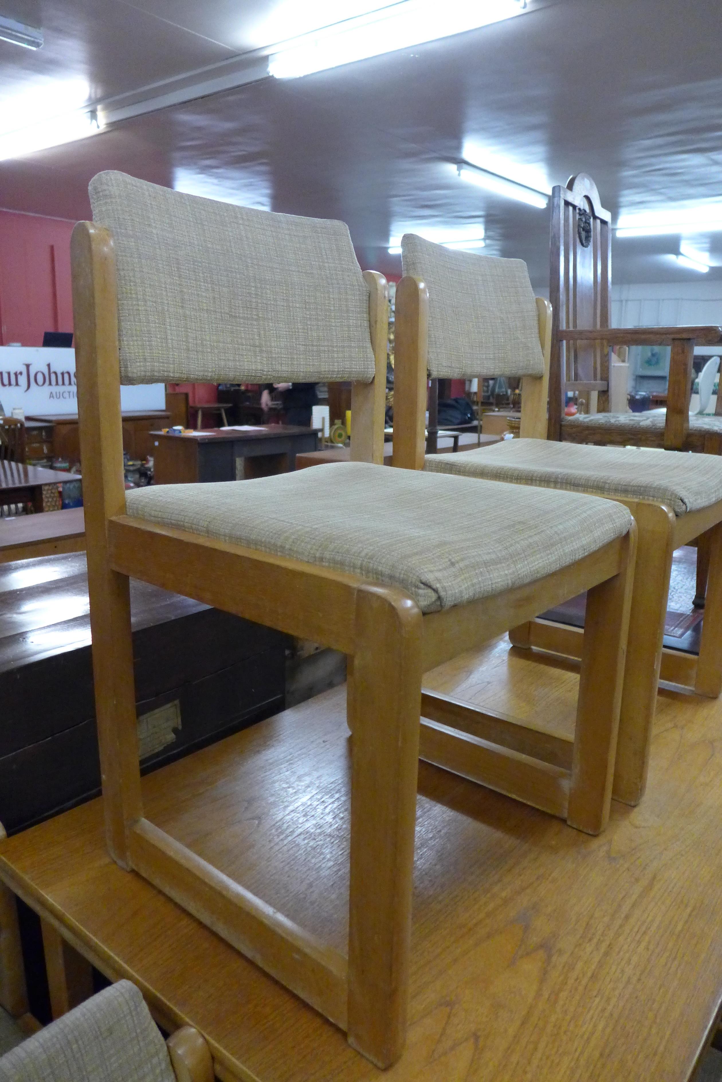 A teak extending table and six chairs - Image 2 of 2