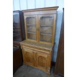 A Victorian Aesthetic Movement pine bookcase