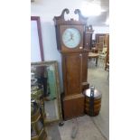 A George III oak 30-hour longcase clock, the painted dial signed Earp, Kegworth