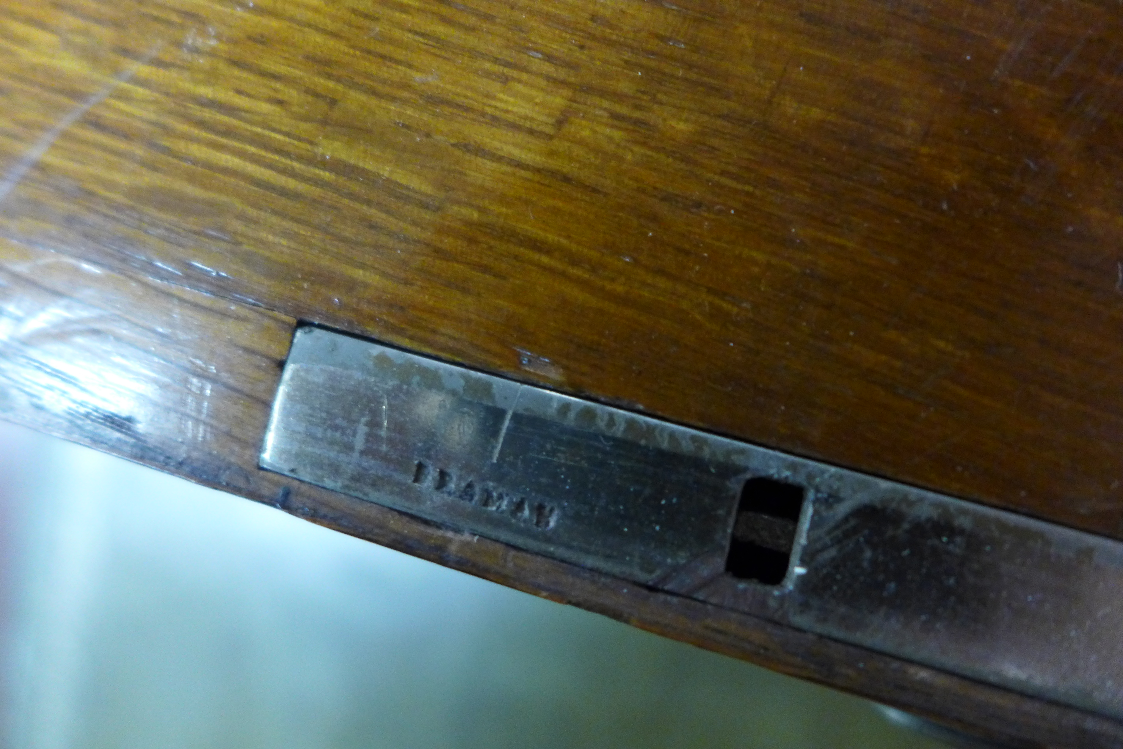 A Victorian oak letter/stationery box, with Bramah locks - Image 2 of 3