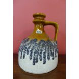 A West German fat lava Bay Keramik glazed pottery jug