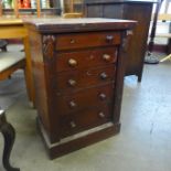 A small Victorian mahogany Wellington chest