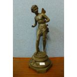 A French style bronze effect figure of a fairy