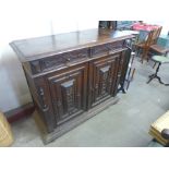 A 19th Century French carved oak dresser