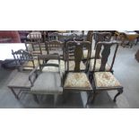 Ten assorted early 20th Century and later dining chairs