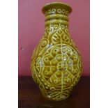 A West German 82-14 relief flower design Bay Keramik glazed vase