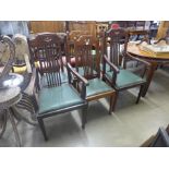 A set of six Edward VII mahogany chairs