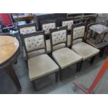 A set of six Edward VII mahogany dining chairs